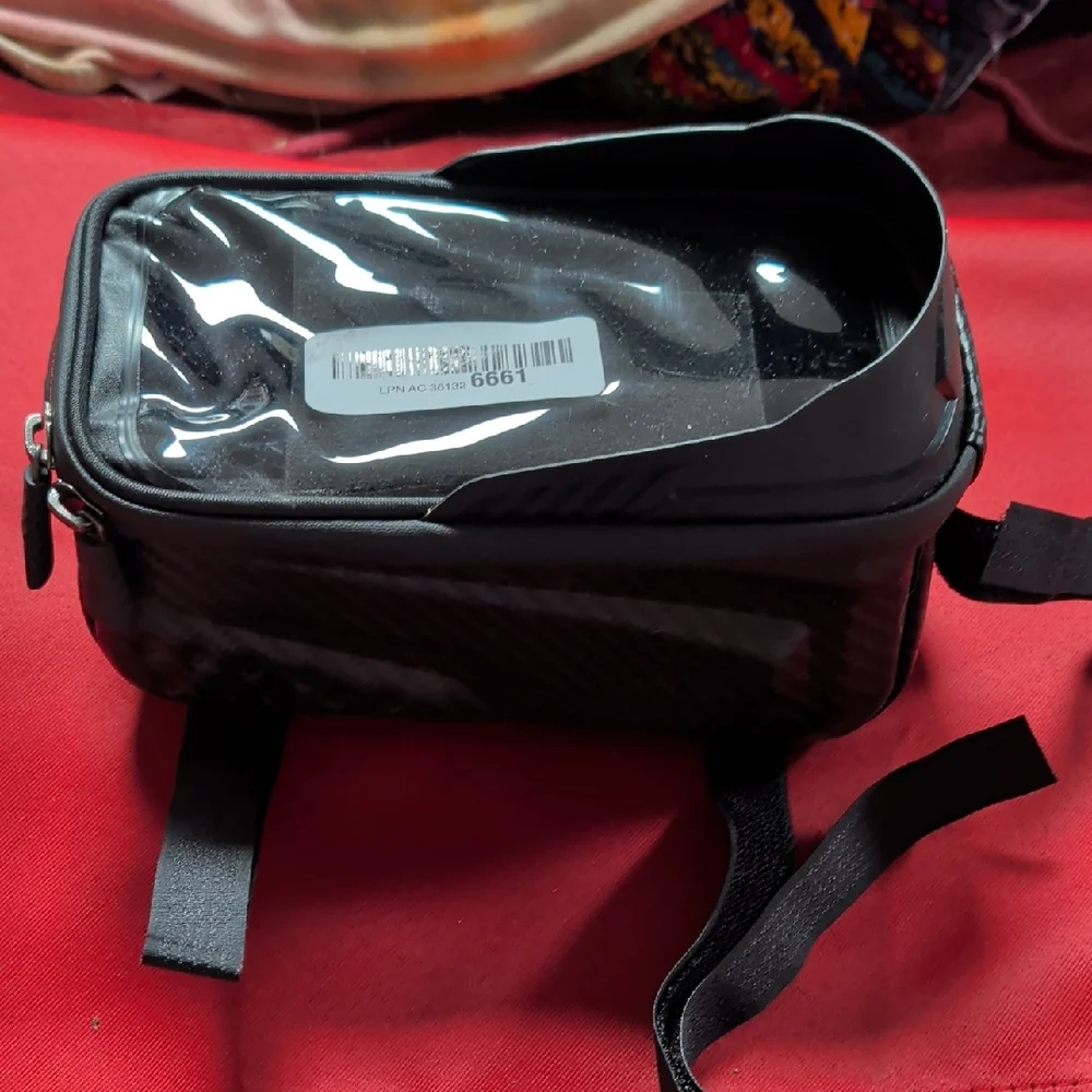 Black Transparent Cell Phone Carrying Case For Bicycle